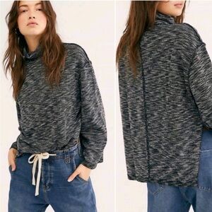 We The Free Women's Black and Gray Sweater